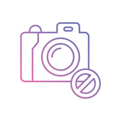 No Camera Icon vector stock illustration