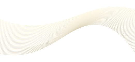 Abstract vector wavy lines flowing. gold gradient color
