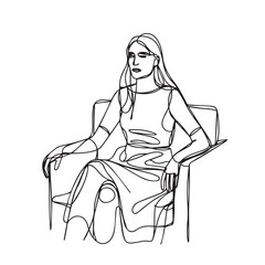 Sitting Woman Silhouette - Simple Stylish Sketch - sitting woman silhouette - sitting woman vector - sitting woman doodle - woman illustration - sitting woman line art


