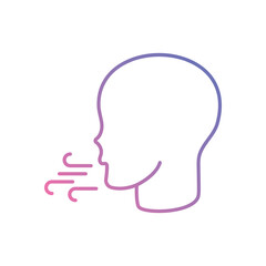 Mindful Breathing Icon vector stock illustration
