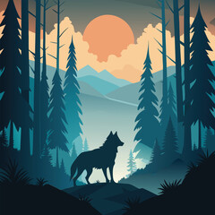 "Wolf Silhouette Vector Collection Featuring Howling, Tribal, and Wilderness Scenes for Logos, Tattoos, and Outdoor Art"