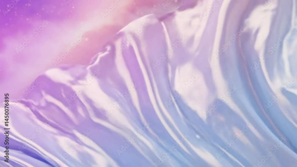 Poster a mesmerizing abstract composition of silky textures and ethereal colors flowing harmoniously in a d
