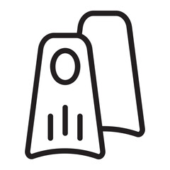 flippers line icon © ajat