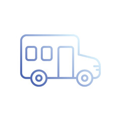 Scool Bus icon vector stock illustration
