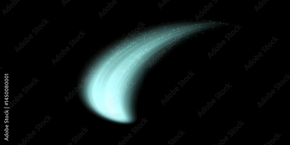 Poster abstract teal light trail sparkling effect digital background perfect for overlay or design element