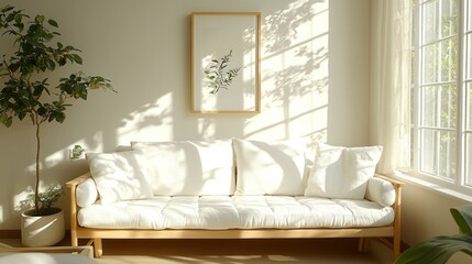 Bright, airy living room with natural light