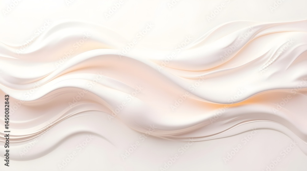 Poster an elegant wave of soft, creamy texture with subtle hues, creating a tranquil and serene feel.