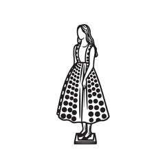 Standing Woman Silhouette - Minimalist Vector Artwork - standing woman silhouette - standing woman vector - standing woman doodle - woman illustration - standing woman line art

