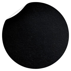 grunge rounded black sticker paper isolated cut out 
