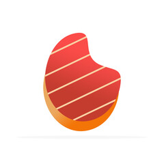 steak icon, colored flat vector. modern and minimalist design.