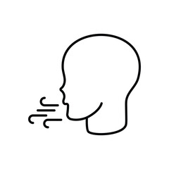 Mindful Breathing Icon vector stock illustration