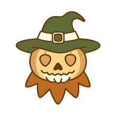 Costume Icon Scarecrow Halloween Mask Transparent Background Vector