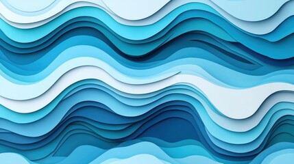 Minimalist 3D Paper Texture Background in Blue Color Palette