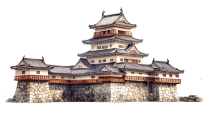 the great wall of china isolated on transparent background