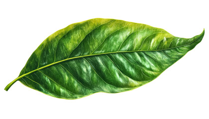Obraz premium green leaf isolated on white isolated on transparent background