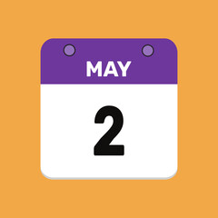 2 may calender icon text page monthly web design.