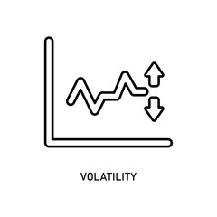 Obraz premium Icon a volatility, isolated against a clean background.