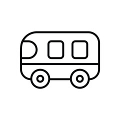 Bus icon vector stock illustration