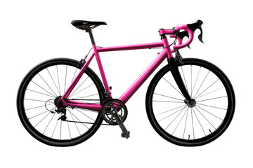 Bright pink road bike with sleek design and modern features