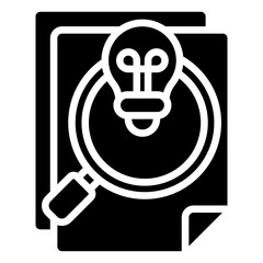 Hypothesis Glyph Black Fill - Idea and Research Icon