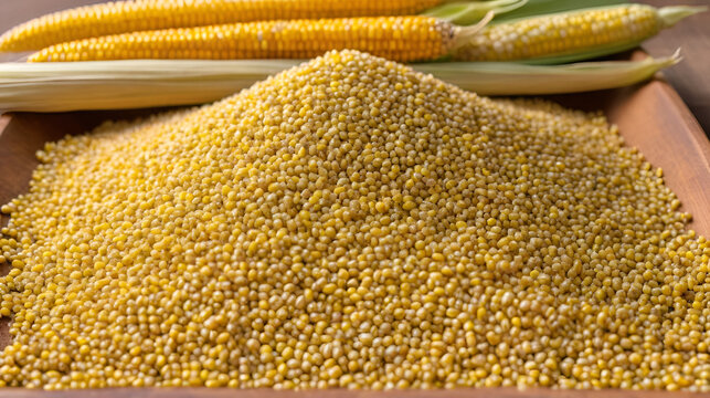 Sorghum bicolor (Cantel, gandrung, great millet, broomcorn, guinea corn). The grain finds use as human food, and for making liquor, animal feed, or bio-based ethanol. Sorghum grain is gluten free