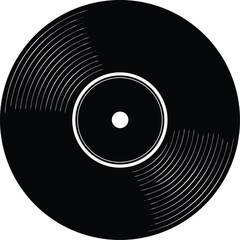 vinyl record on white background 