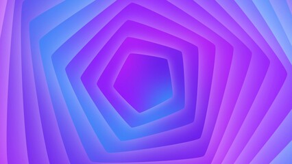 Fototapeta premium abstract 3d purple color line geometric pentagon wallpaper, tunnel optical illusion