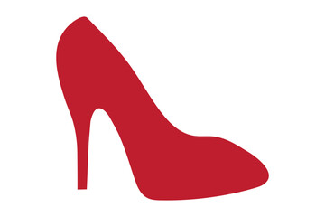 female high heels shoes vector icon. high heel shoe silhouette isolated on white background. Vector logo with high heel shoes capturing elegance and luxury for women's fashion brands.
