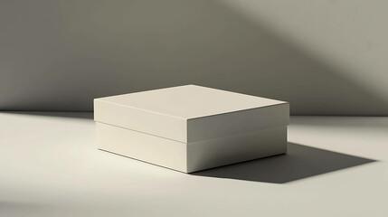 A minimalist, modern-designed box with clean edges and subtle shadowing
