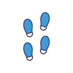 Walking Shoes (footprints) Icon vector stock illustration