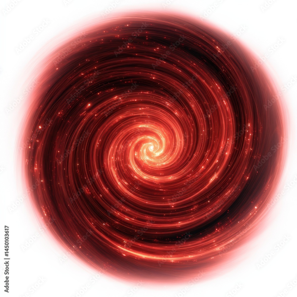 Poster abstract red spiral galaxy swirl design background image for cosmic universe concept