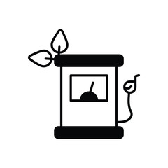 Eco-Friendly Fuel Pump Icon vector stock illustration