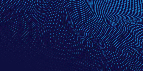 blue wavy halftone background. Dot pop art sport style vector.