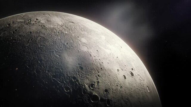 A close up of a planet with a lot of debris on it