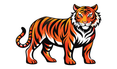 Obraz premium tiger on white background