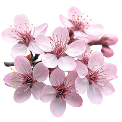 Beautiful pink cherry blossoms floral background spring sakura flowers bloom nature photography image stock photo on transparent background © Raian