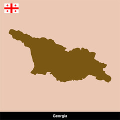 Obraz premium georgia country map vector