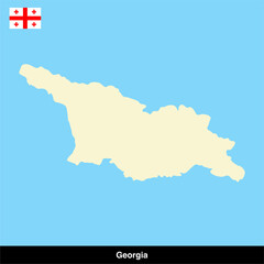 georgia country map vector