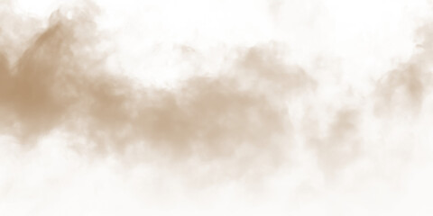 Dust sand soil smoke cloud particles isolated on transparent white background. Brown sandstorm smog sand dust explosion rising. Design elements for Compositing, covering, overlay, PNG
