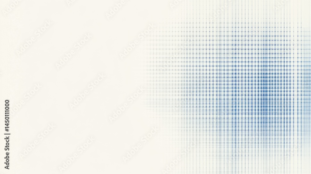 Poster clean white backdrop with light blue tech-inspired stripe and grid patterns creating a subtle, futur