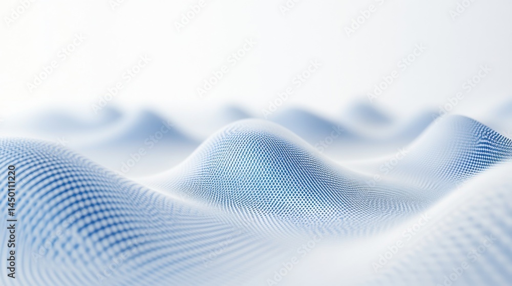 Poster modern white background with soft blue linear digital patterns and minimal data points for corporate
