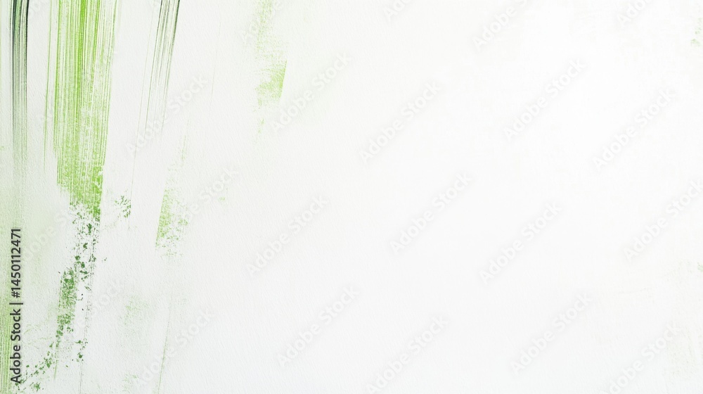 Poster simple white canvas with soft green stripe patterns, clean and minimal background for environment-re
