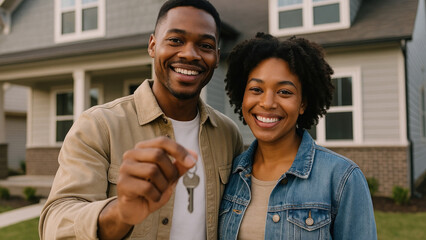 Happy couple new home