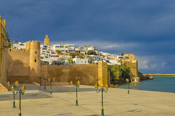 Kasbah of the Oudayas view from above the tunnel next to Bergama Historical Place and Bouregreg River