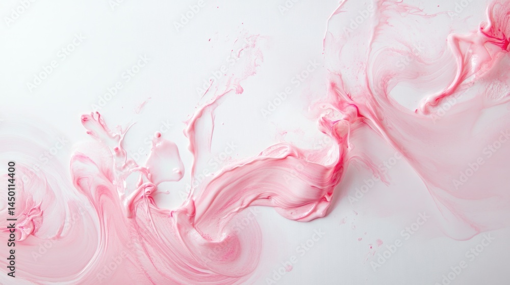 Poster white backdrop with subtle pink gradient swirls along the edges, clean and playful slide background