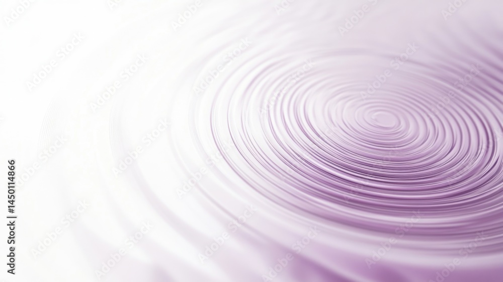 Poster abstract white background with faint purple circular ripple patterns, airy and subtly mysterious for