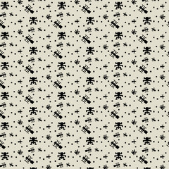 Fototapeta premium Gentle beige tones pair with the black pattern for an organic, calming look.