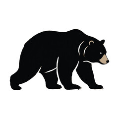 Fototapeta premium Realistic Black Bear Side View Vector