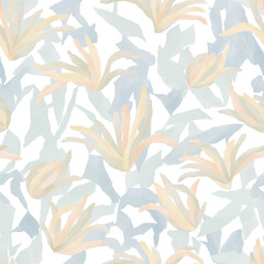 watercolor abstract floral seamless pattern