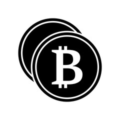 Icon a bitcoin, isolated against a clean background.